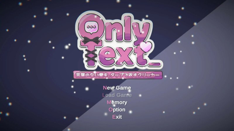 【日系SLG 2D 官中】Only Text ~用点击回应无言之爱的点击游戏~官方中文版【PC】